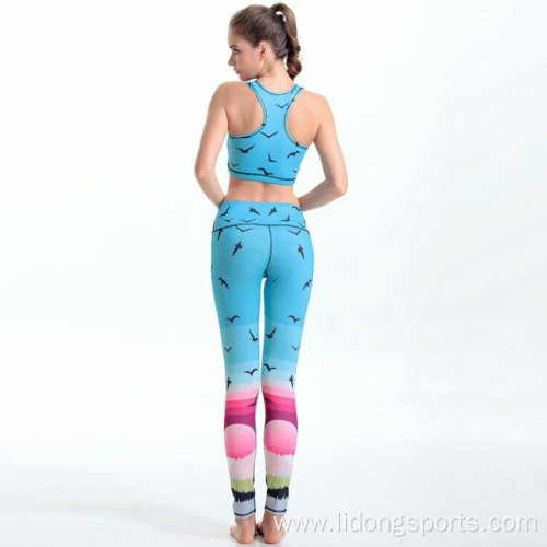 Yoga Wear Black And White Stretchable High Waisted Sport Tights Supplier